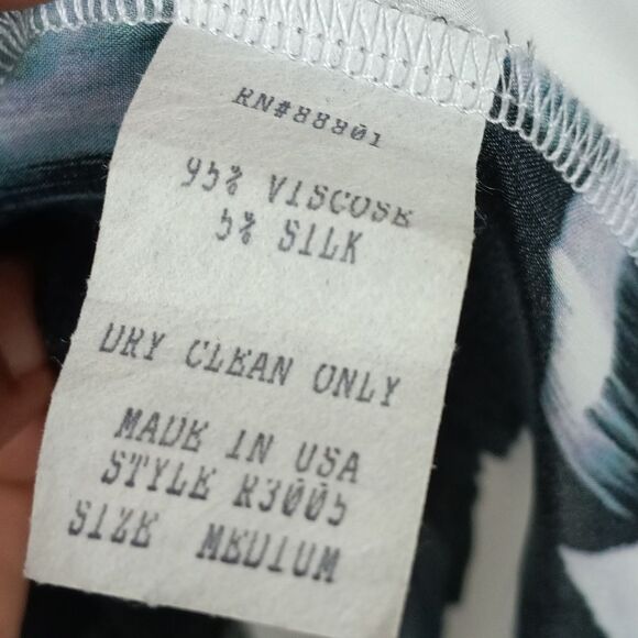 Kay Celine Womens Abstract Multicolor Sleeveless Sheer Silk Blend Top sz M - Picture 13 of 14